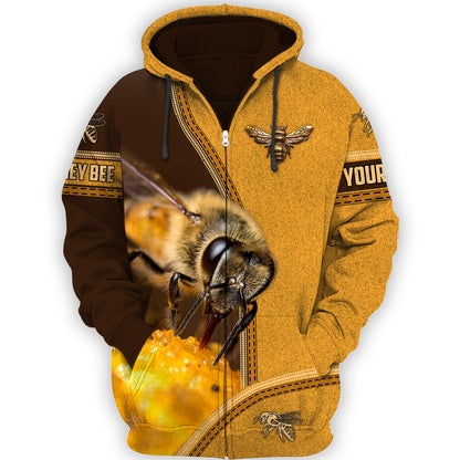 Personalized Name Honey Bee Q7 All Over Printed Unisex Shirt