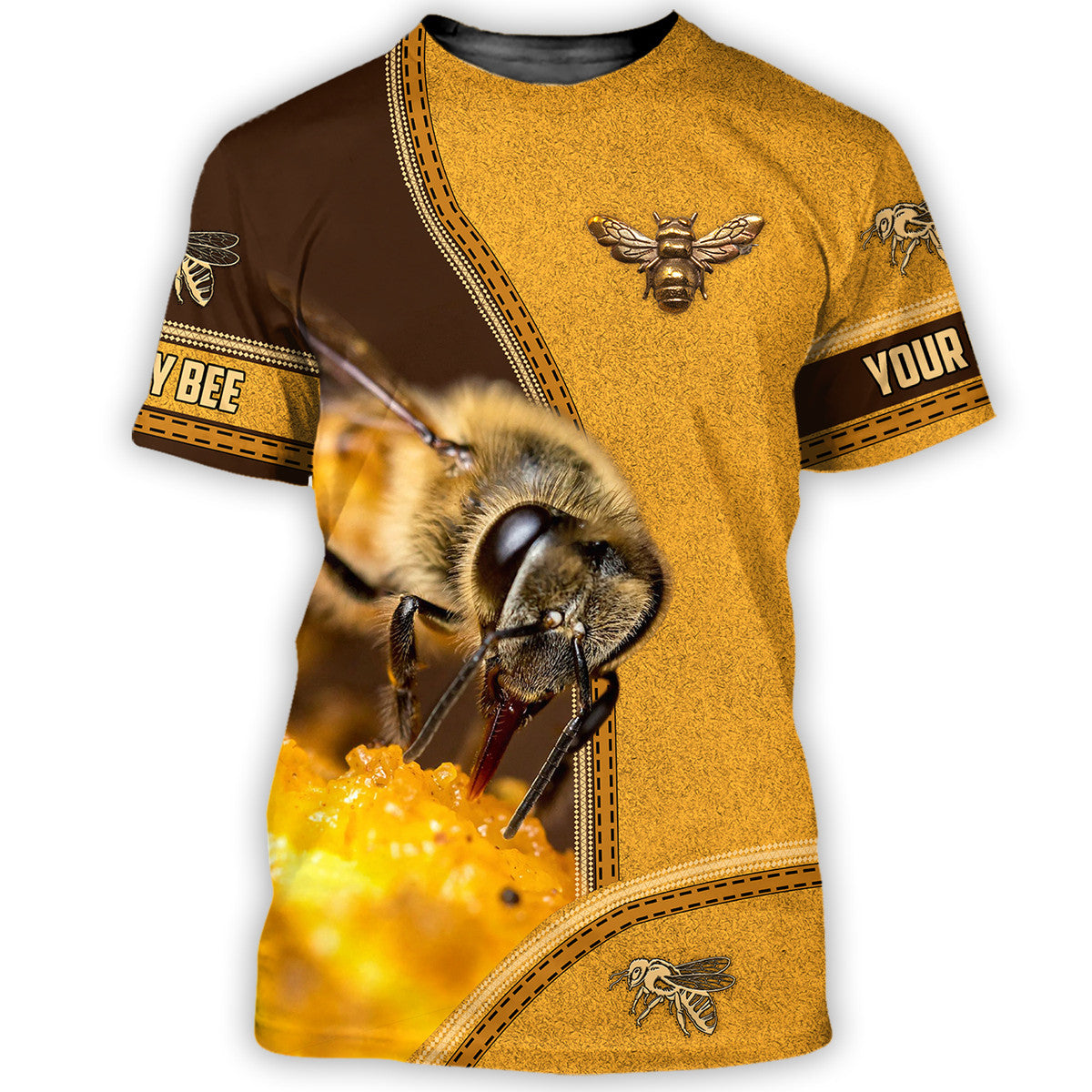 Personalized Name Honey Bee Q7 All Over Printed Unisex Shirt