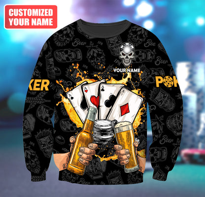 Personalized Name Poker Beer All Over Printed Unisex Shirt Q170501