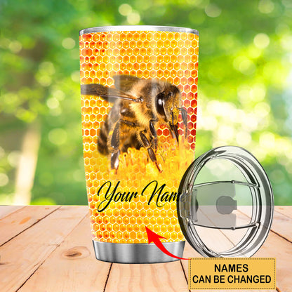 Personalized Name Honey Bee Q2 Tumbler 20oz 30oz Cup Q170603