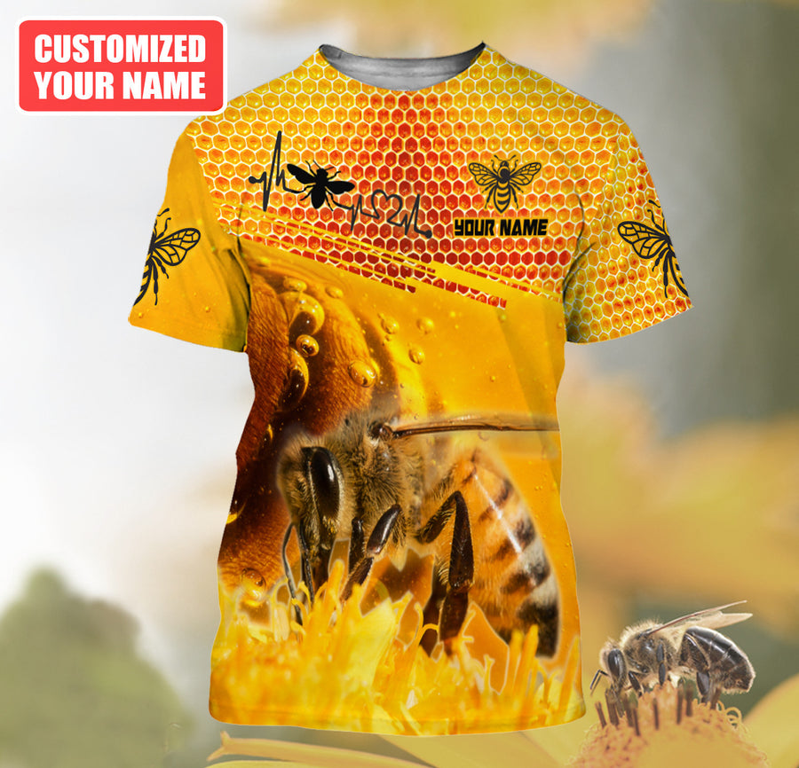 Personalized Name Honey Bee Q8 All Over Printed Unisex Shirt Q160604
