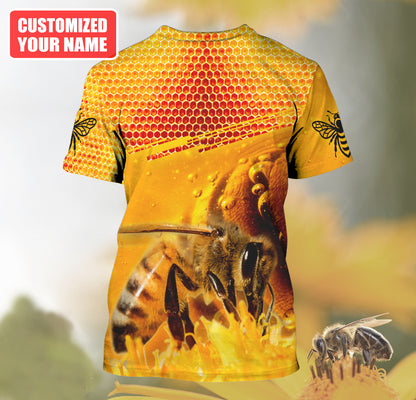 Personalized Name Honey Bee Q8 All Over Printed Unisex Shirt Q160604