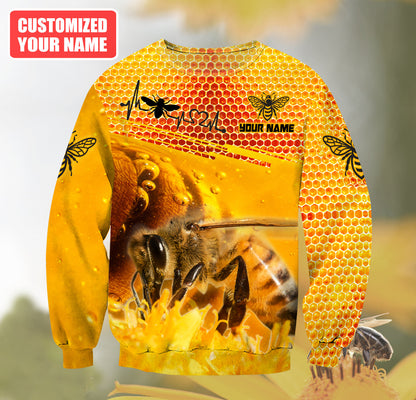 Personalized Name Honey Bee Q8 All Over Printed Unisex Shirt Q160604