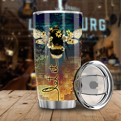 Personalized Name Let It Bee Tumbler 20oz 30oz Cup Q230606