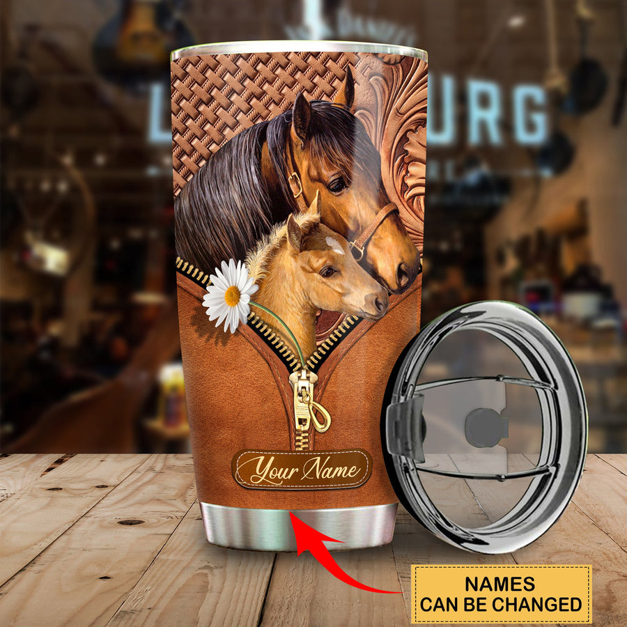 Personalized Name Horse Q2 Tumbler 20oz 30oz Cup