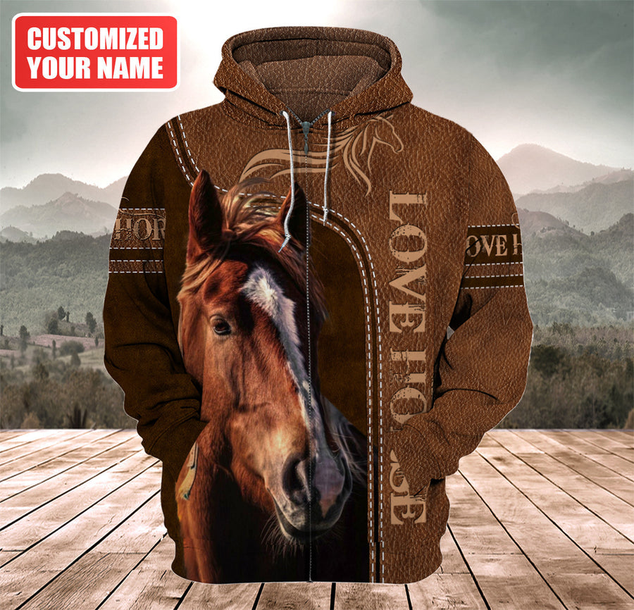 Personalized Name Love Horse Q7 All Over Printed Unisex Shirt