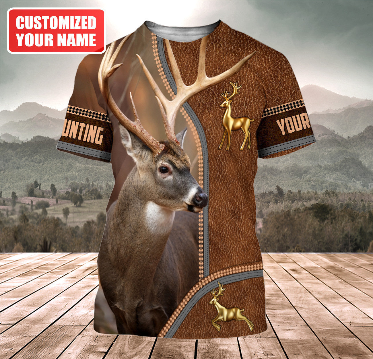 Personalized Name Deer Hunting Q7 All Over Printed Unisex Shirt