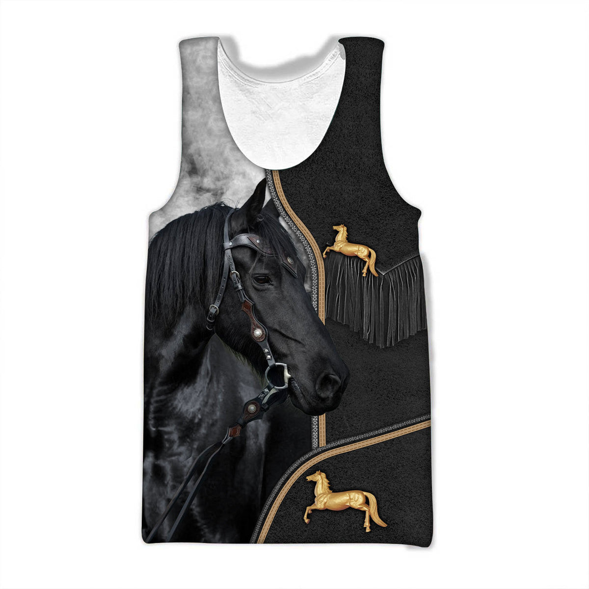 Personalized Name Love Black Horse Q3 All Over Printed Unisex Shirt