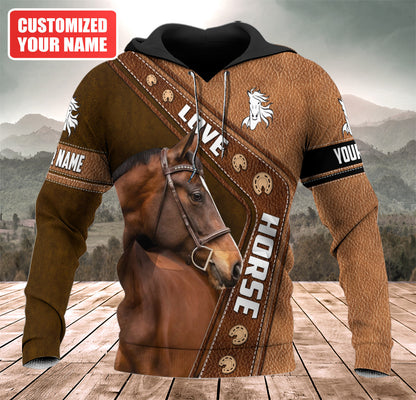 Personalized Name Love Horse Q8 All Over Printed Unisex Shirt