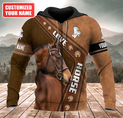 Personalized Name Love Horse Q8 All Over Printed Unisex Shirt