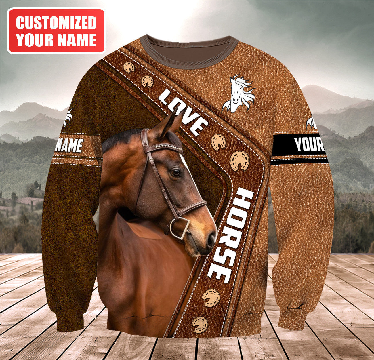 Personalized Name Love Horse Q8 All Over Printed Unisex Shirt
