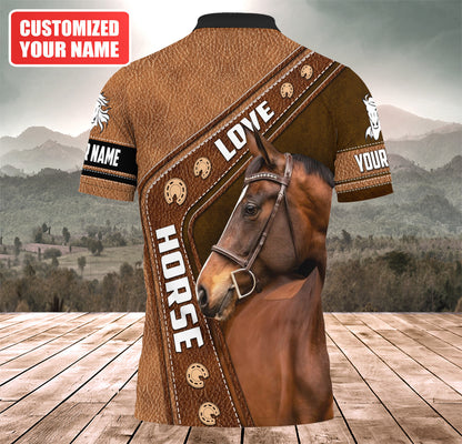 Personalized Name Love Horse Q8 All Over Printed Unisex Shirt