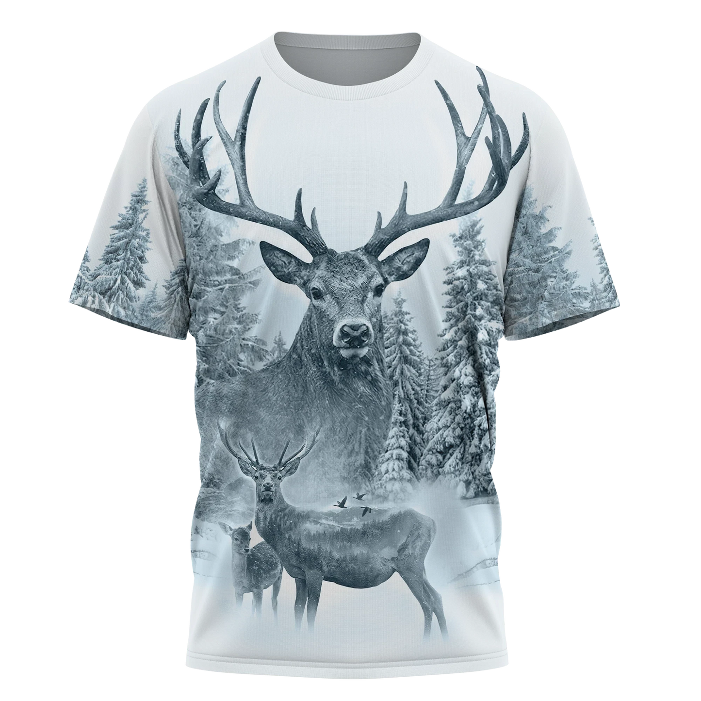 Deer Winter Pattern All Over Printed Unisex Shirt