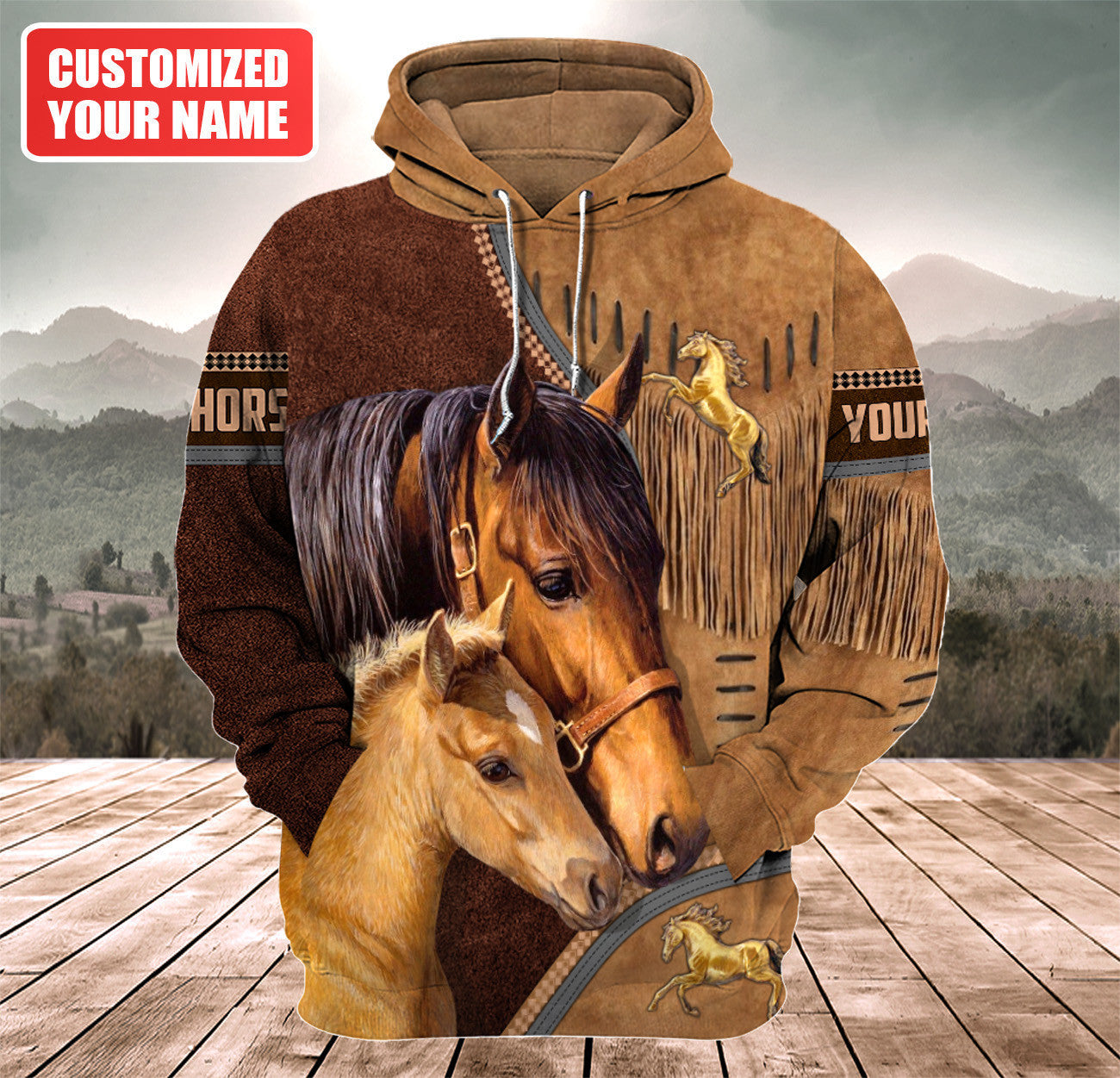 Personalized Name Love Horse Q5 All Over Printed Unisex Shirt