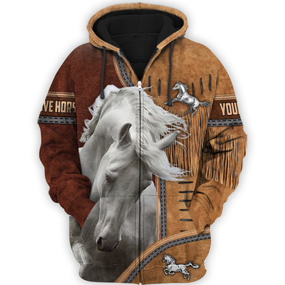 Personalized Name Love Horse Q6 All Over Printed Unisex Shirt