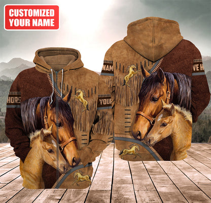 Personalized Name Love Horse Q5 All Over Printed Unisex Shirt