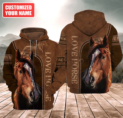 Personalized Name Love Horse Q7 All Over Printed Unisex Shirt