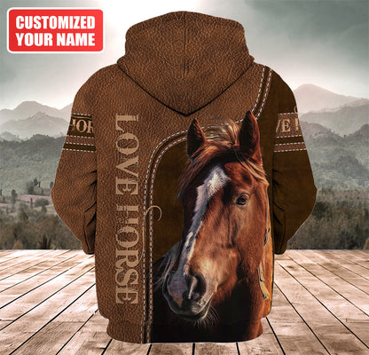 Personalized Name Love Horse Q7 All Over Printed Unisex Shirt