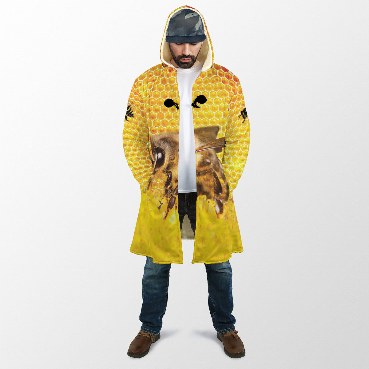 Personalized Name Honey Bee Hooded Cloak Q300801