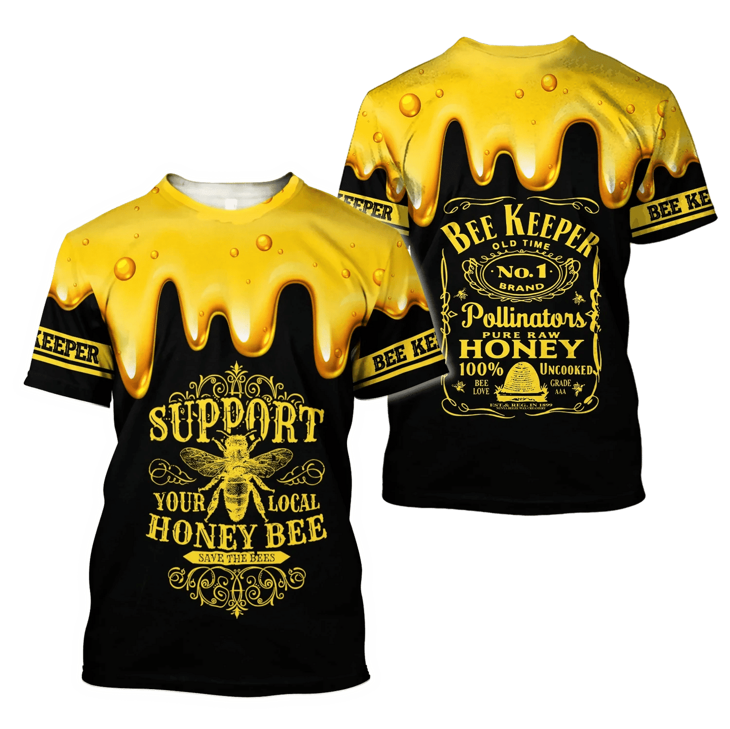 Personalized Support local Honey Bee All Over Printed Unisex Shirt P300510