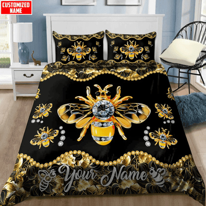 Personalized Name Bee 3D All Over Printed Bedding Set