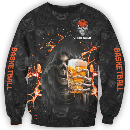 Personalized Name Basketball And Beer All Over Printed Unisex Shirt Q270207