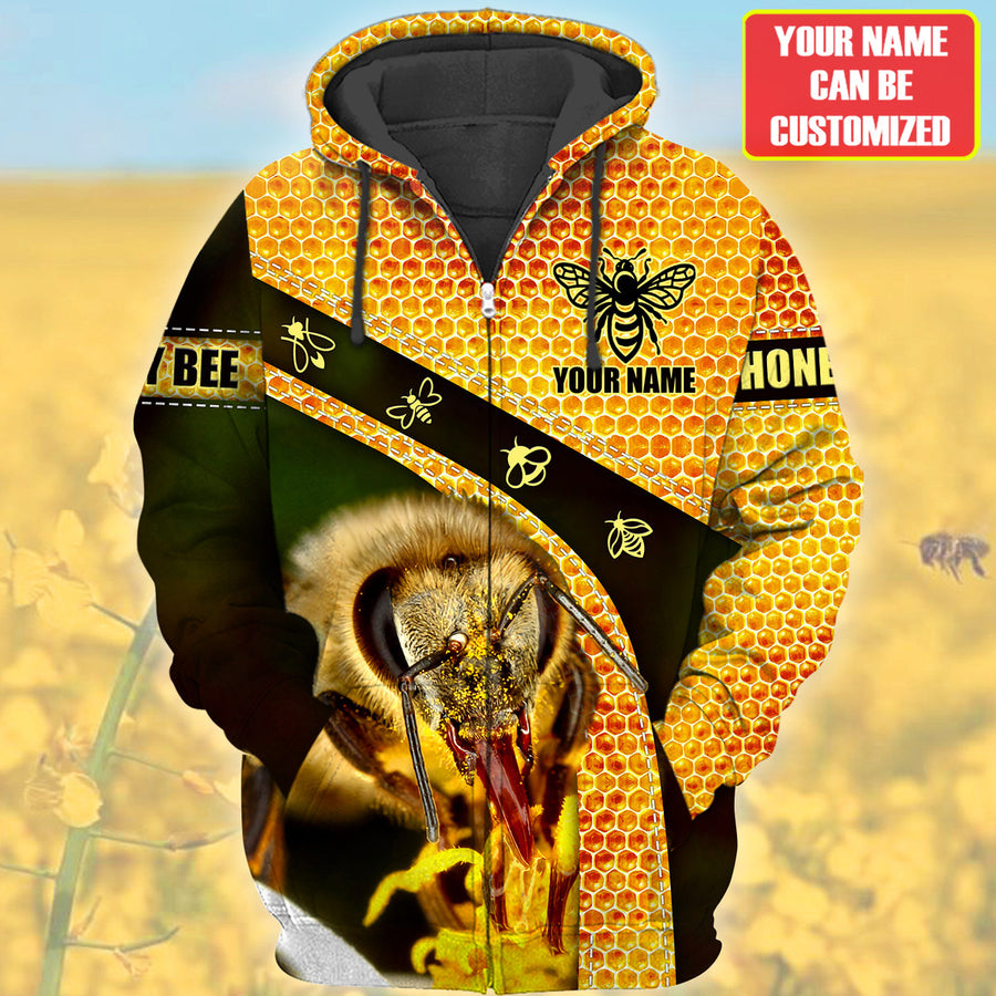 Personalized Name Honey Bee 9 All Over Printed Unisex Shirt Q010301