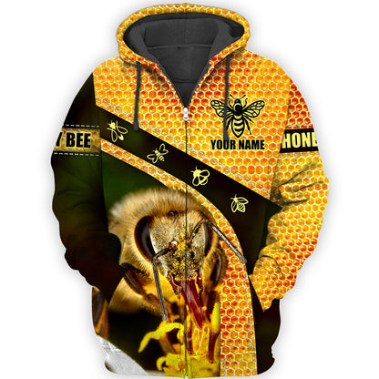 Personalized Name Honey Bee 9 All Over Printed Unisex Shirt Q010301