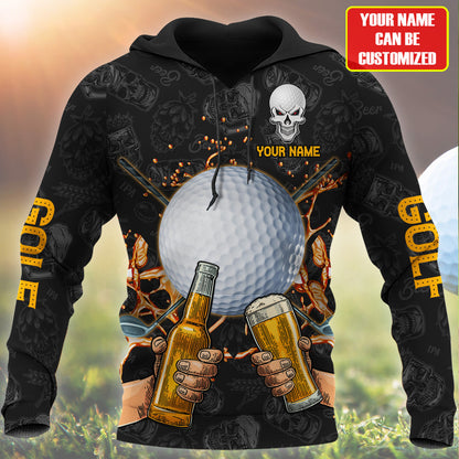 Personalized Name Golf Beer All Over Printed Unisex Shirt Q140306