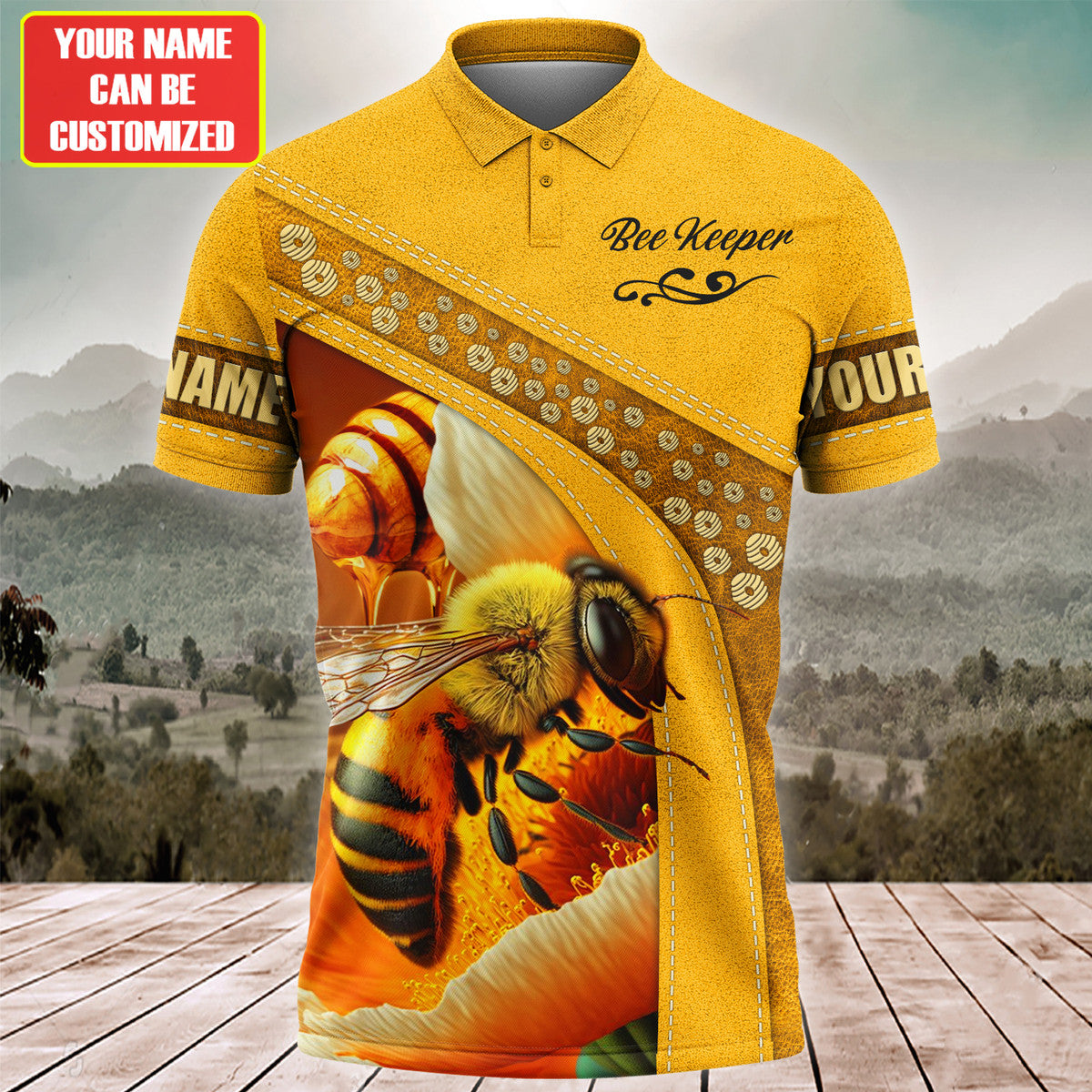 Personalized Name Honey Bee Keeper All Over Printed Unisex Shirt Q050407