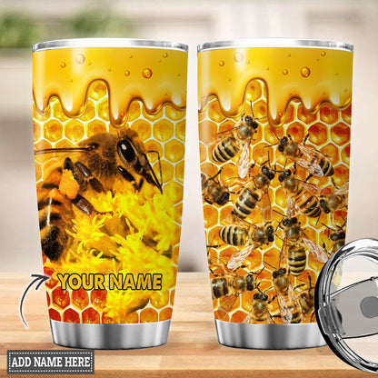 Personalized Name Honey Bee Q3 Tumbler 20oz 30oz Cup Q110504