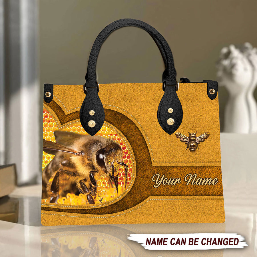 Honey Bee Personalized Leather Handbag Q260504