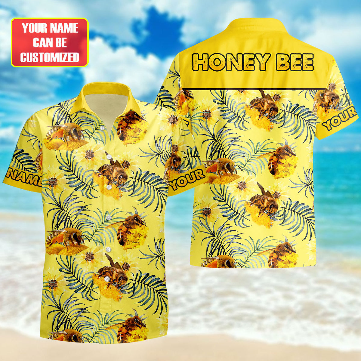 Personalized Honey Bee Tropical Hawaii Shirt Beach Short Q300504