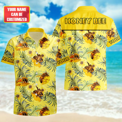 Personalized Honey Bee Tropical Hawaii Shirt Beach Short Q300504