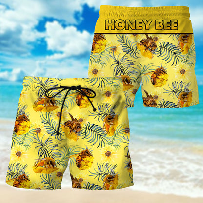 Personalized Honey Bee Tropical Hawaii Shirt Beach Short Q300504