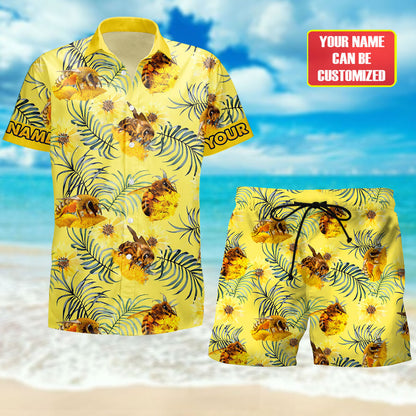 Personalized Honey Bee Tropical Hawaii Shirt Beach Short Q300504