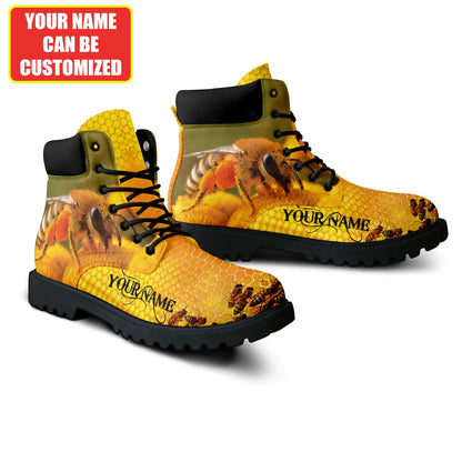 Personalized Honey Bee Q2 All Season Boots Q240603