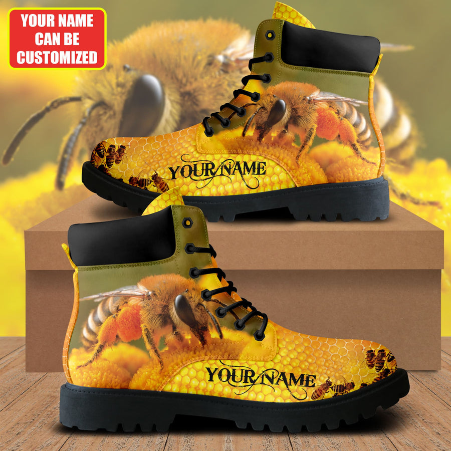Personalized Honey Bee Q2 All Season Boots Q240603