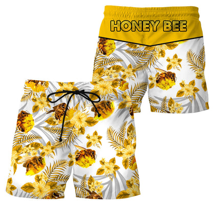 Personalized S1 Honey Bee Tropical Hawaii Shirt Beach Short S100706