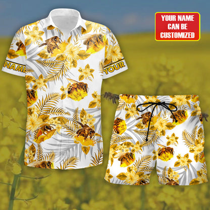 Personalized S1 Honey Bee Tropical Hawaii Shirt Beach Short S100706