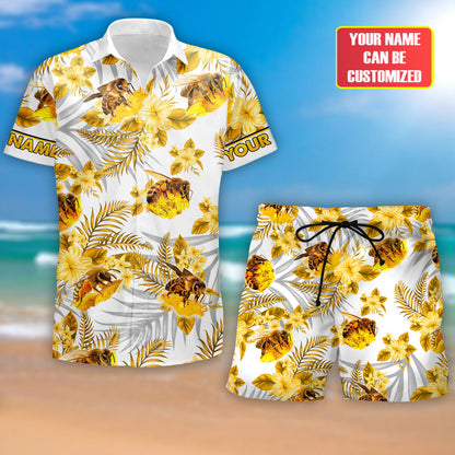 Personalized S1 Honey Bee Tropical Hawaii Shirt Beach Short S100706