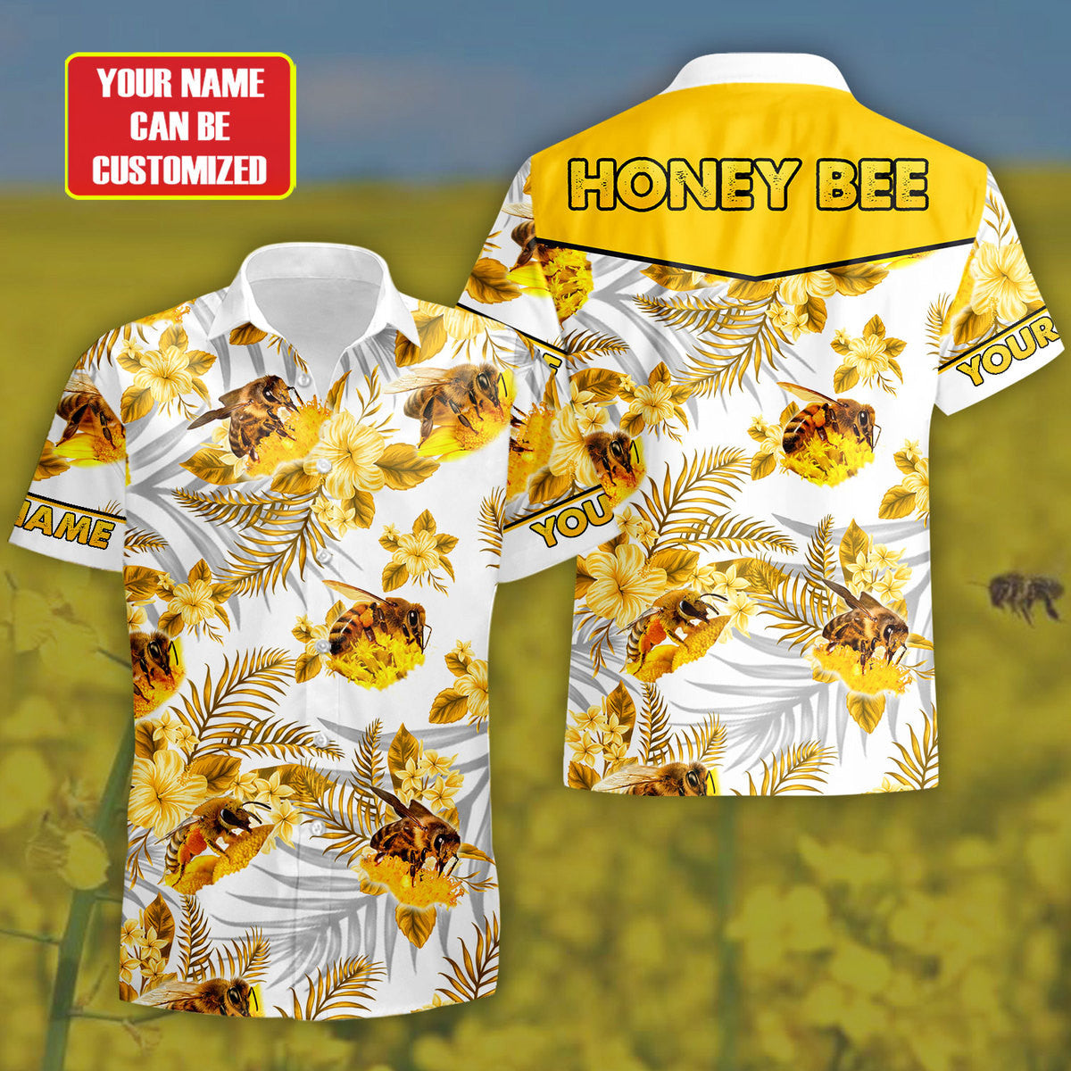 Personalized S1 Honey Bee Tropical Hawaii Shirt Beach Short S100706