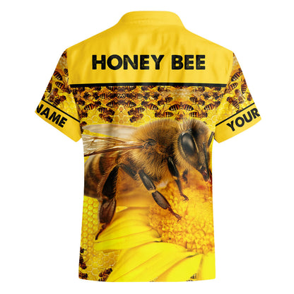 Personalized Honey Bee Flower Tropical Hawaii Shirt Beach Short Q150702