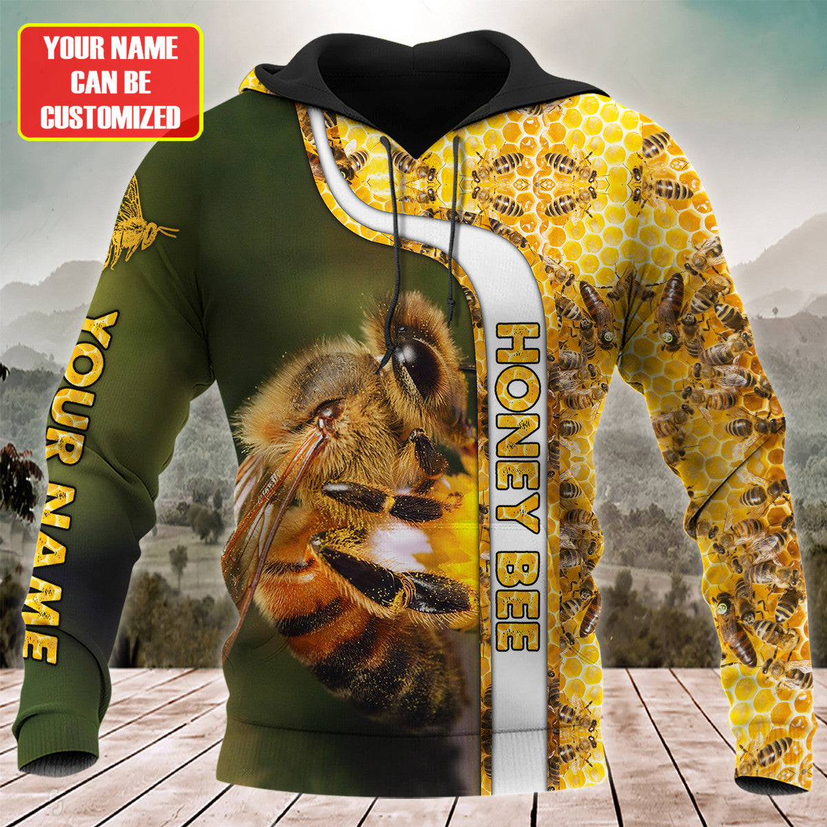 Personalized Name Honey Bee 16 All Over Printed Unisex Shirt Q110801