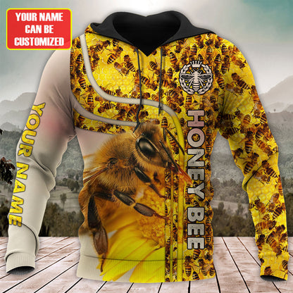 Personalized Name Honey Bee 20 All Over Printed Unisex Shirt Q171006