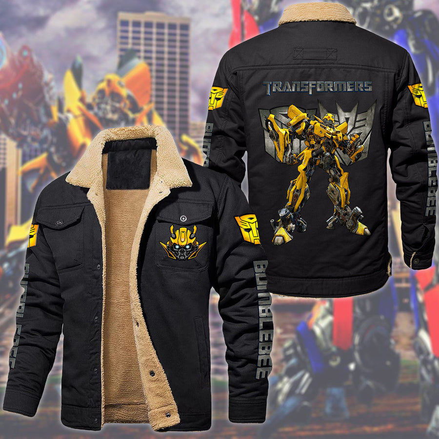 Personalized Bumblebee Tfm Fleece Thermal Cotton Jacket Q221203