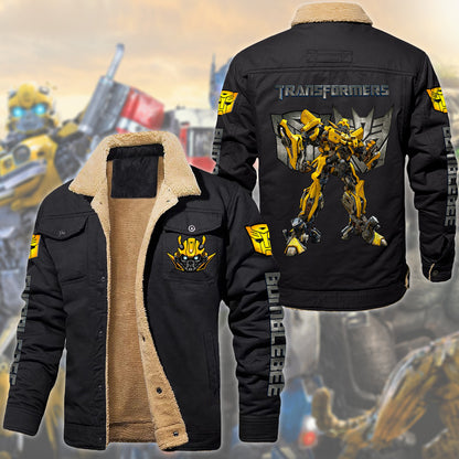 Personalized Bumblebee Tfm Fleece Thermal Cotton Jacket Q221203
