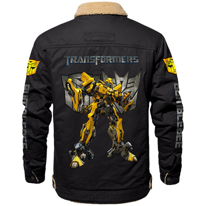 Personalized Bumblebee Tfm Fleece Thermal Cotton Jacket Q221203