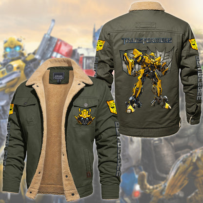 Personalized Bumblebee Tfm Fleece Thermal Cotton Jacket Q221203