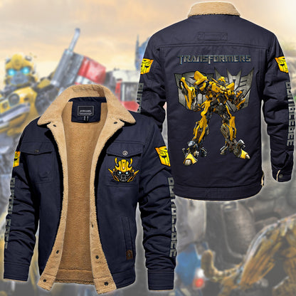 Personalized Bumblebee Tfm Fleece Thermal Cotton Jacket Q221203